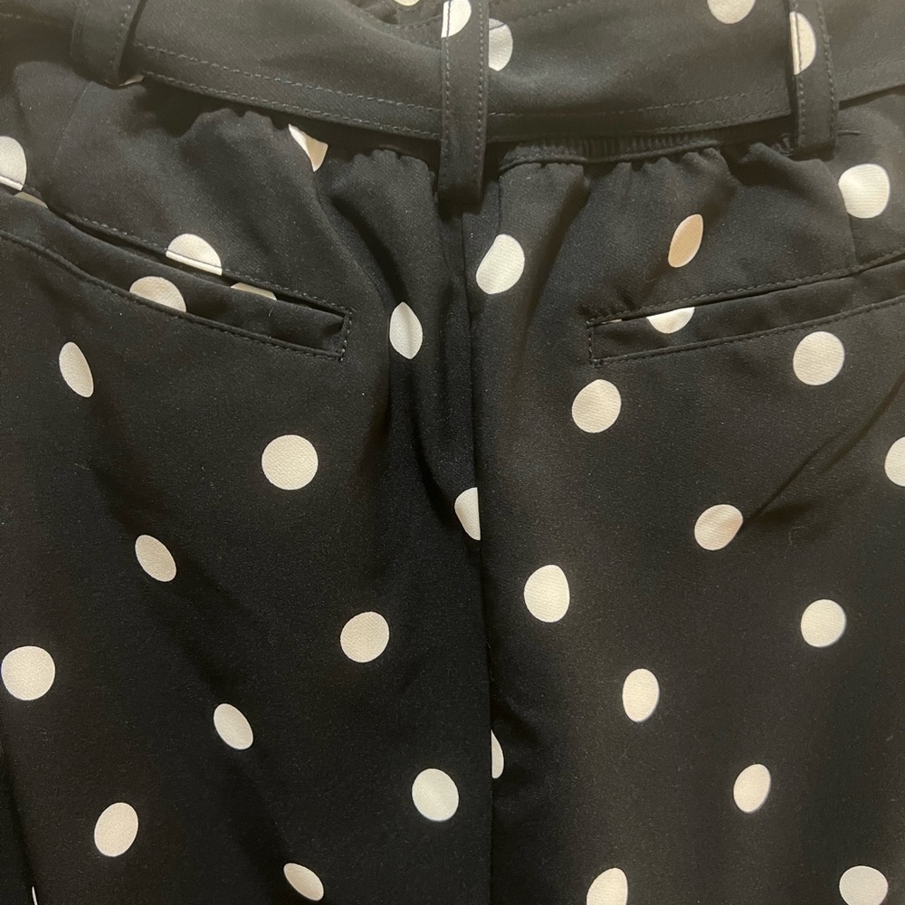 New York & Company 7th Avenue Polka Dot Tie-Waist Ankle Pants - XL NWT - Picture 5 of 13